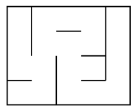 Imperfect maze with a loop