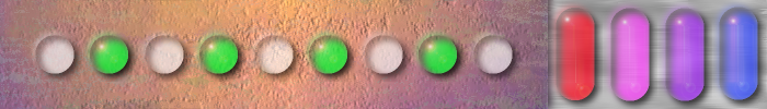 illustration d'une rampe de projecteurs avec 4 boutons